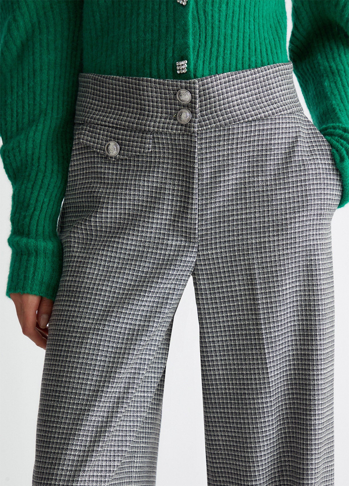 Liu Jo Check Palazzo Trouser