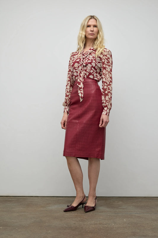 Iris Setalkwe Croco Pencil Skirt