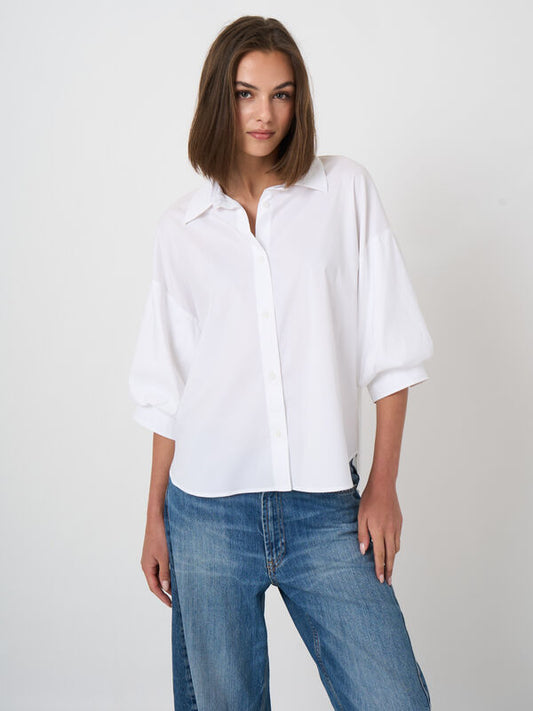 Repeat Cotton Poplin Blouse