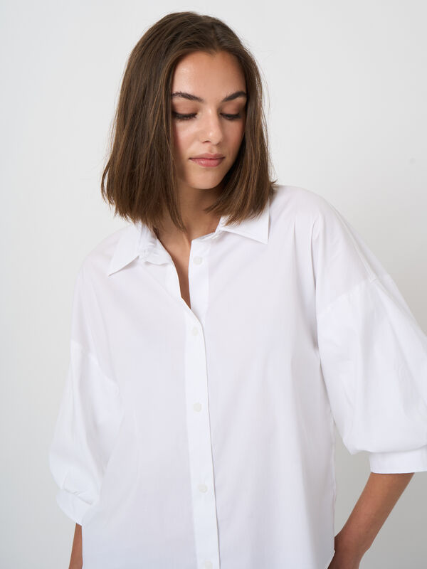 Repeat Cotton Poplin Blouse