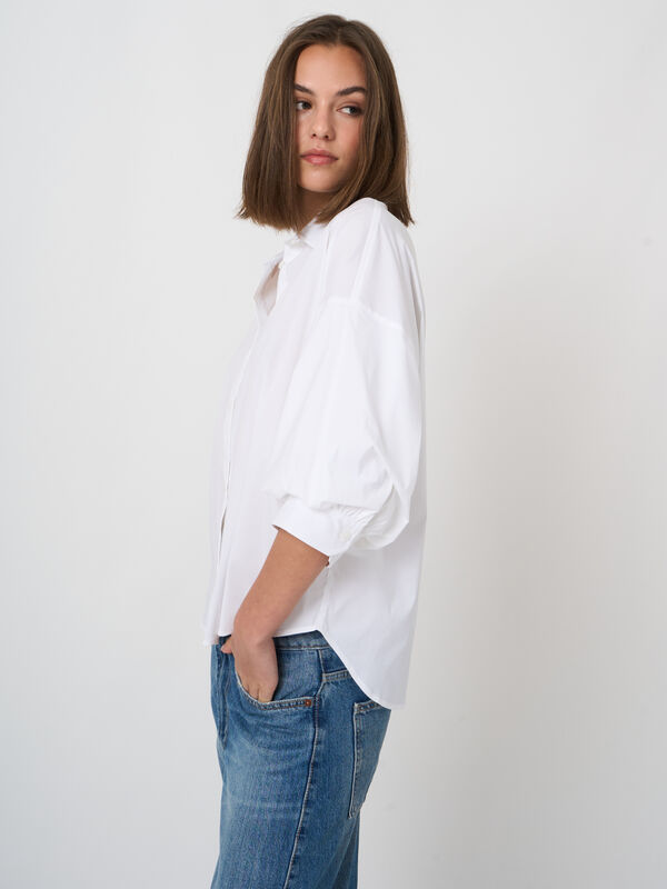 Repeat Cotton Poplin Blouse