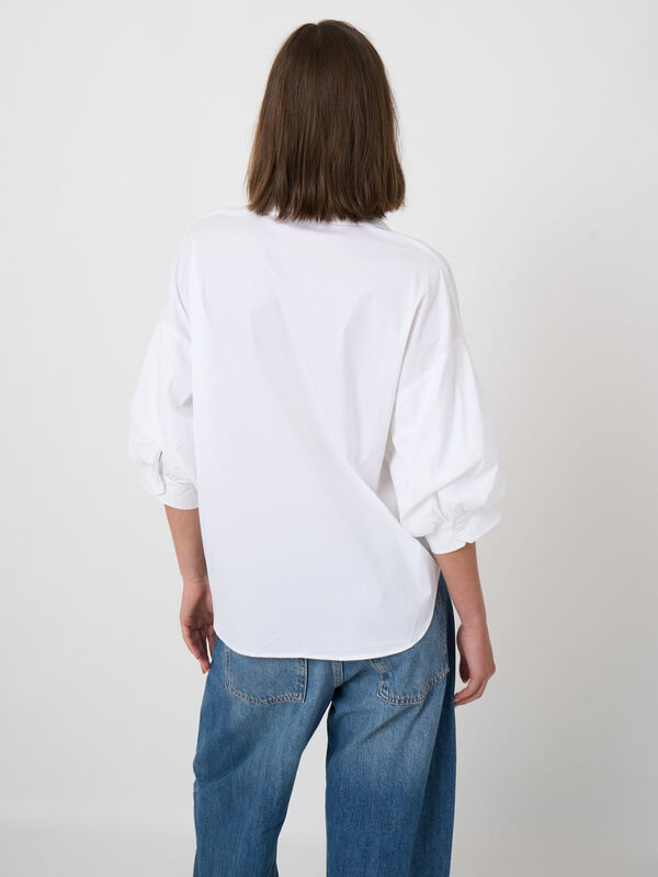 Repeat Cotton Poplin Blouse