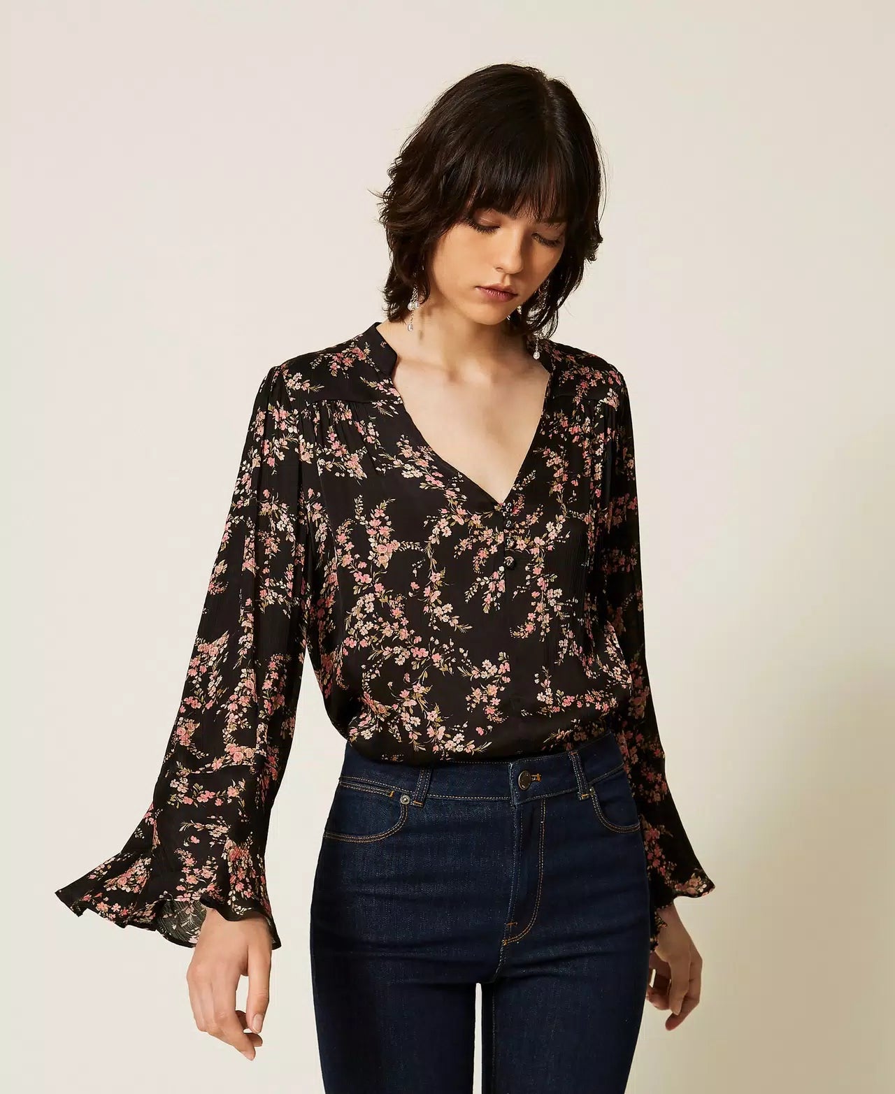 Twinset Floral Crepe Blouse
