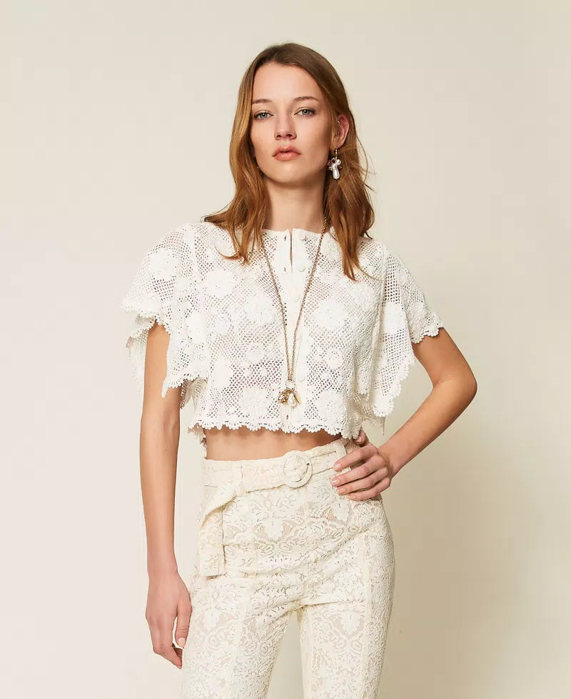 Twinset Floral Knit Jacket
