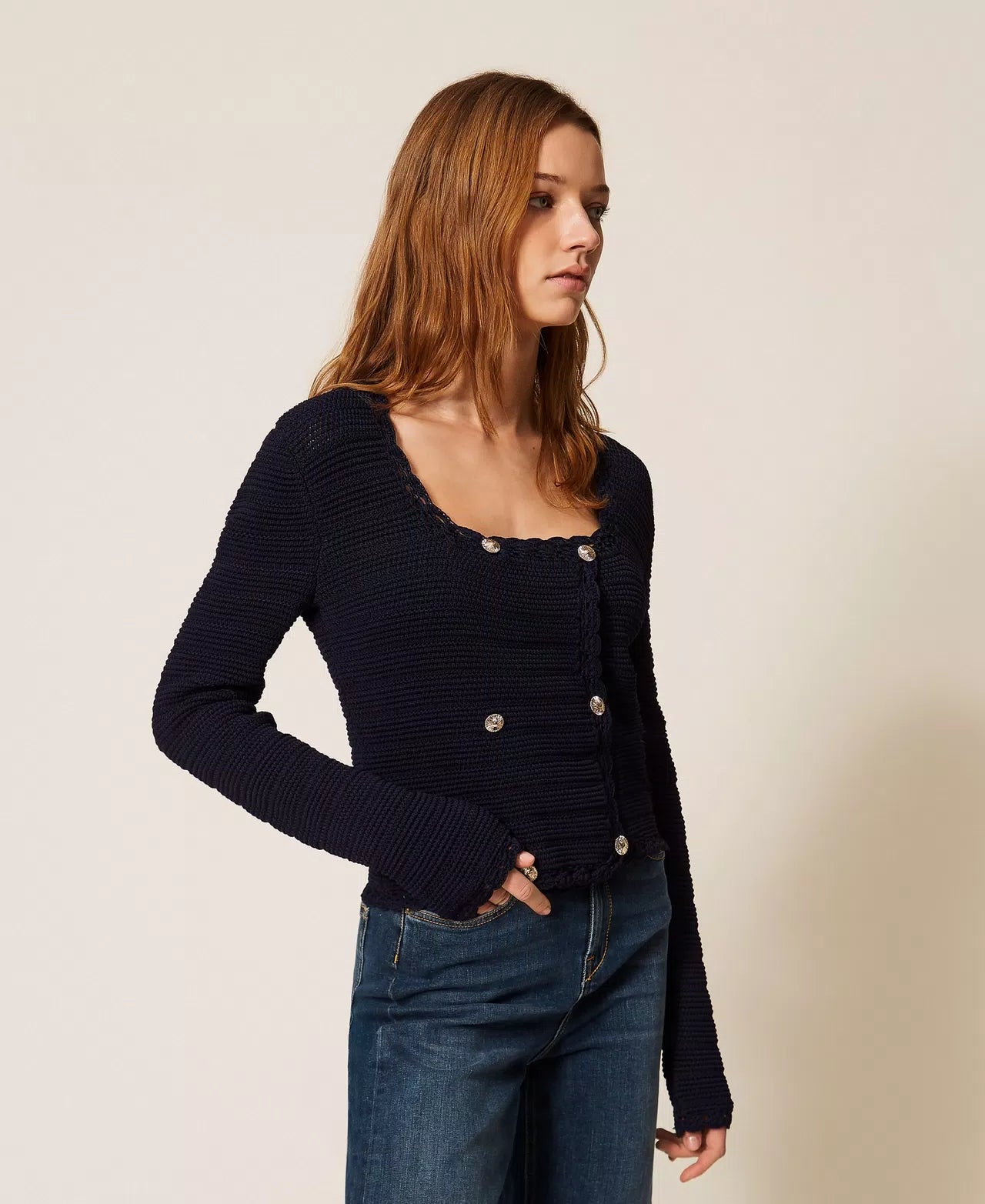 Twinset Knit with Crochet