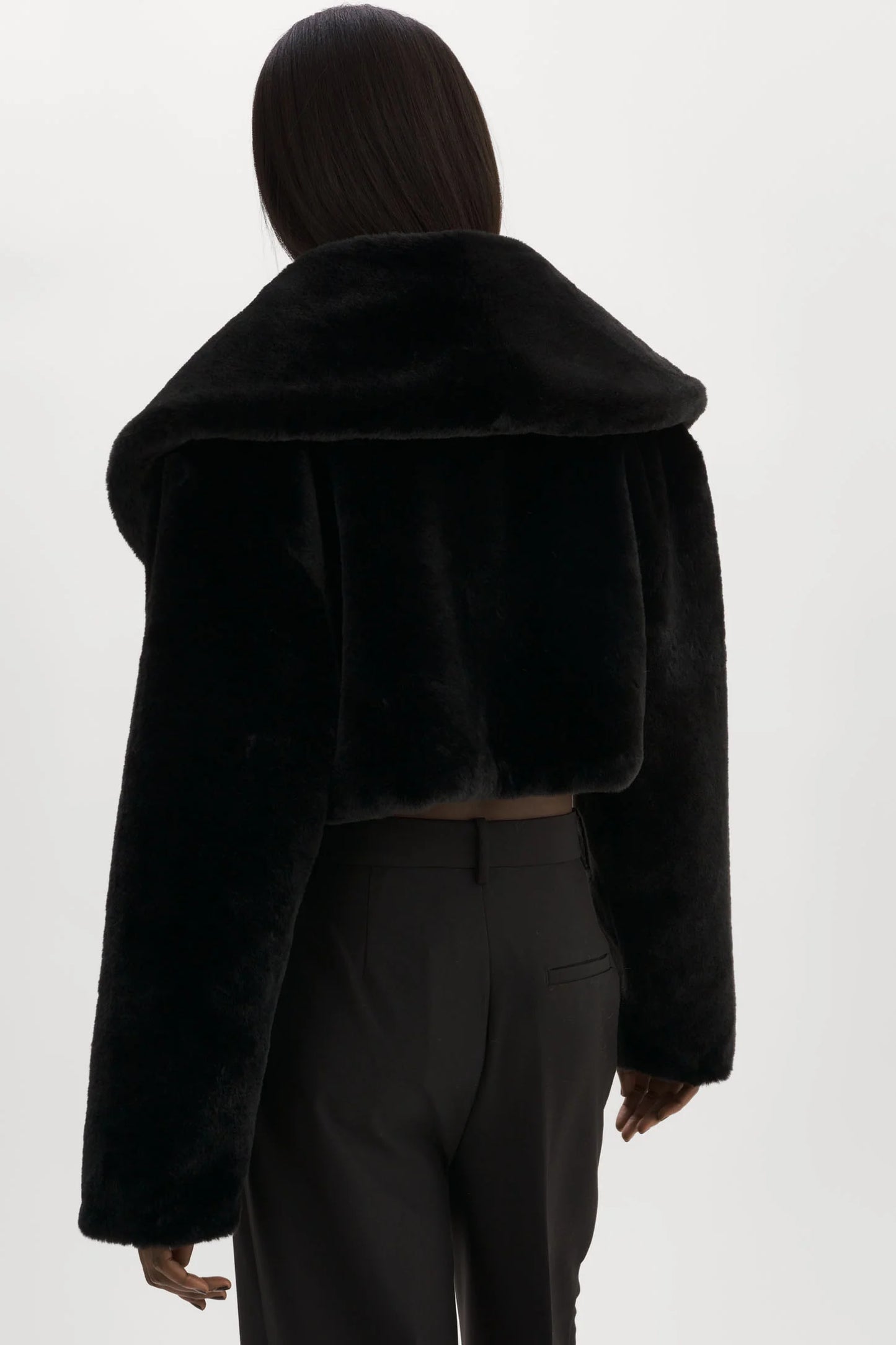 La Marque Faux Fur Crop Jacket