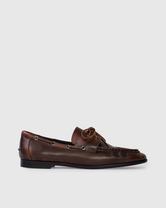 Black Suede Boat Shoe