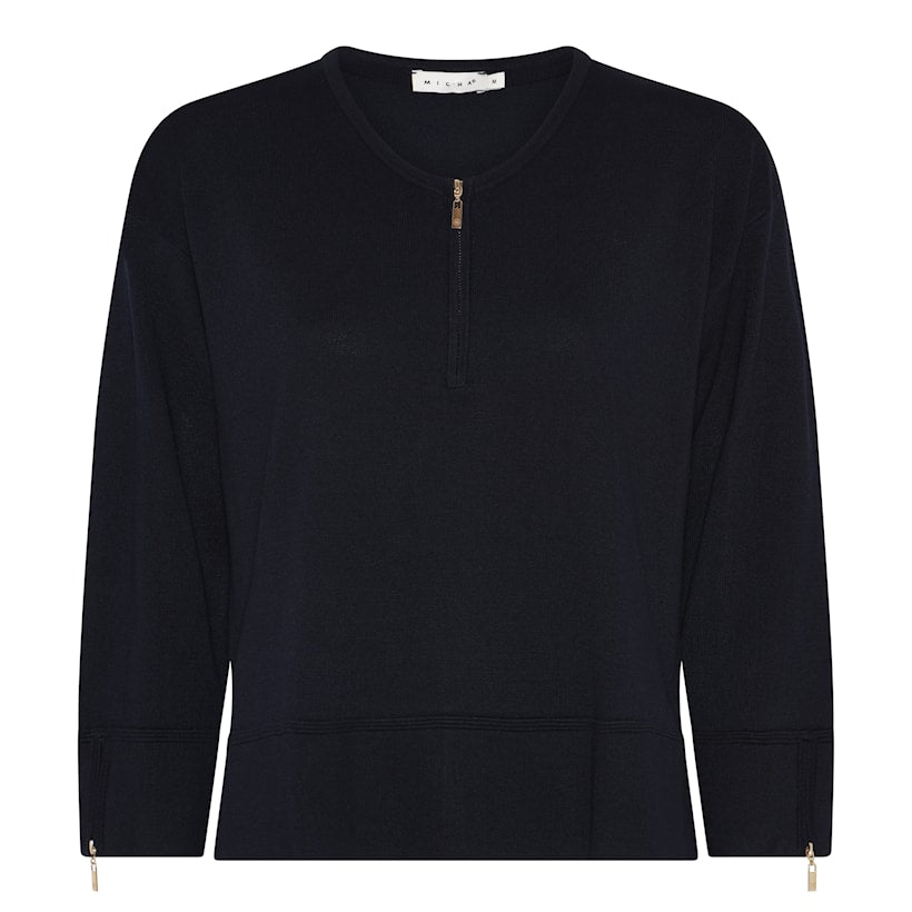 Micha Zip Up Knit Top