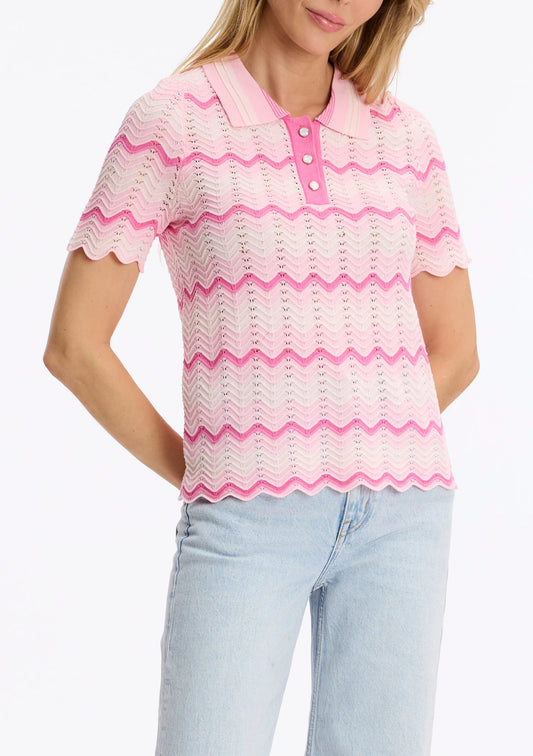 Leo & Ugo Pink Knit Top