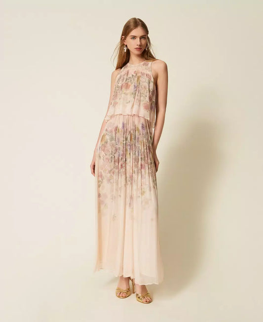 Twinset Crepon Floral Dress