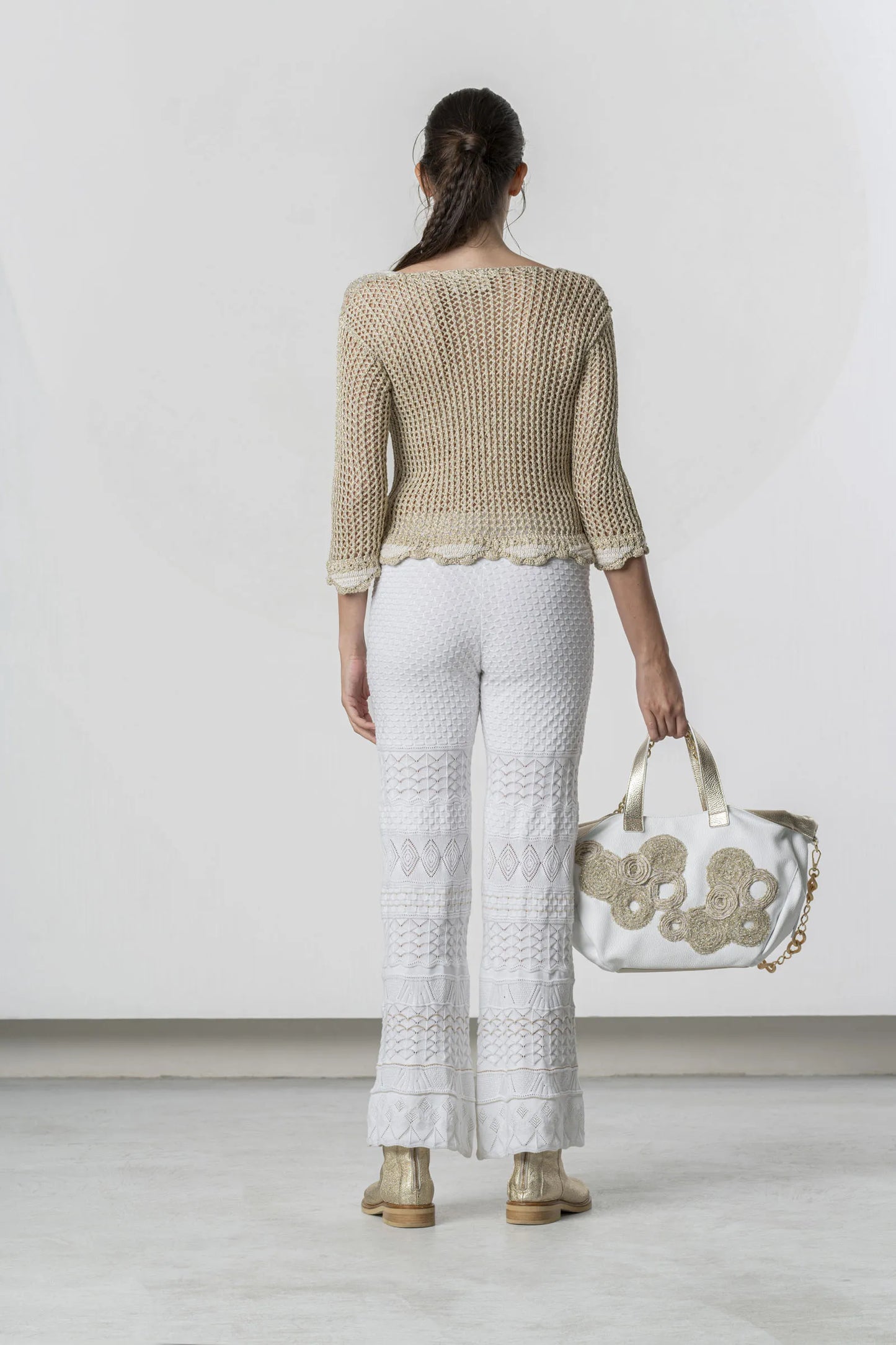 Elisa Cavaletti Gold Sweater