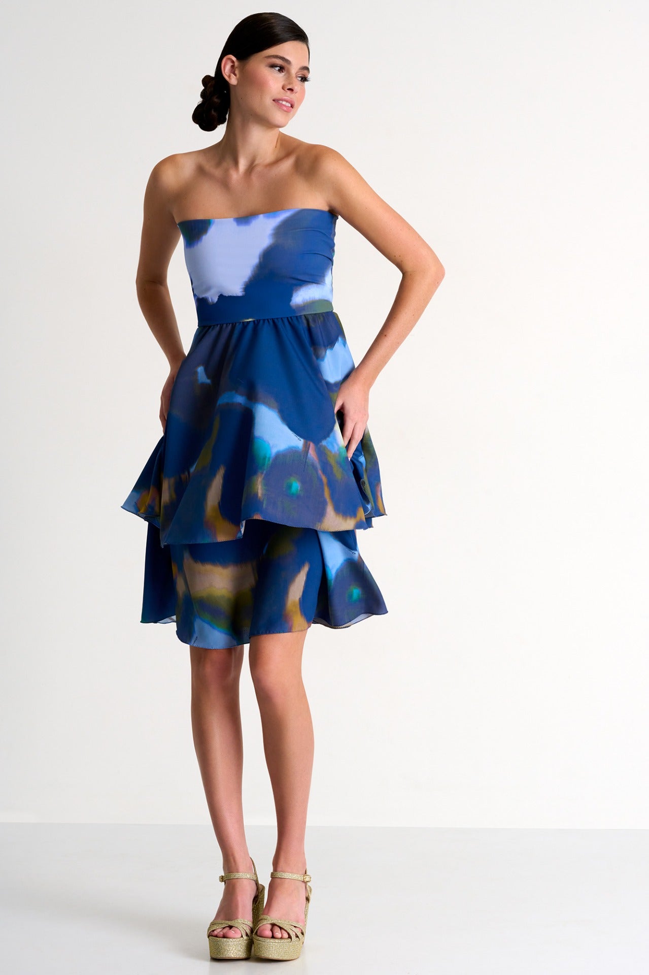 Shan Iris Strapless Dress