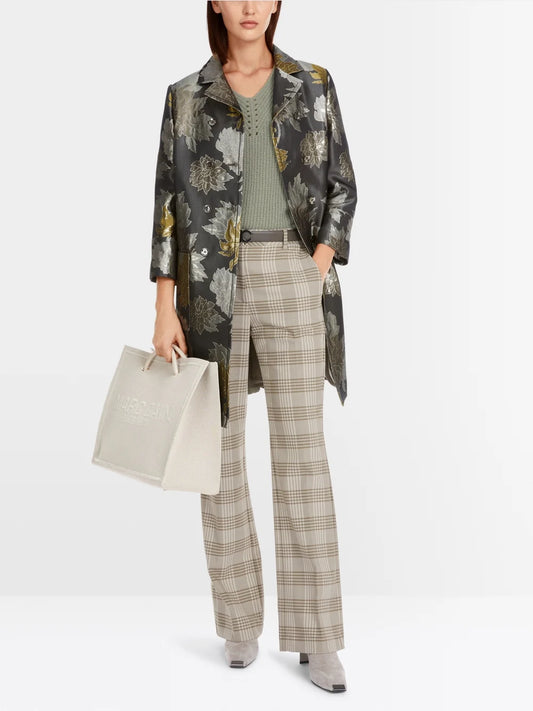 Marc Cain Flowered Jacquard Coat