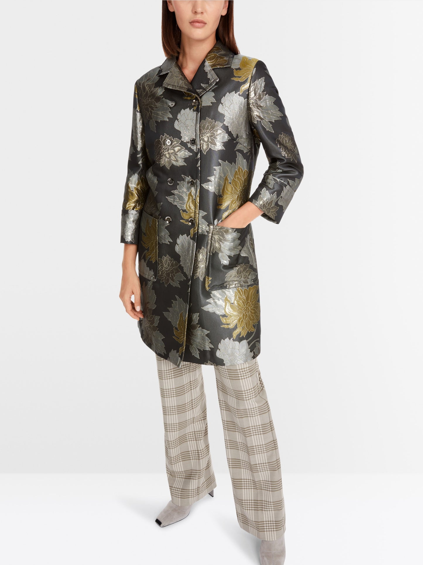 Marc Cain Flowered Jacquard Coat