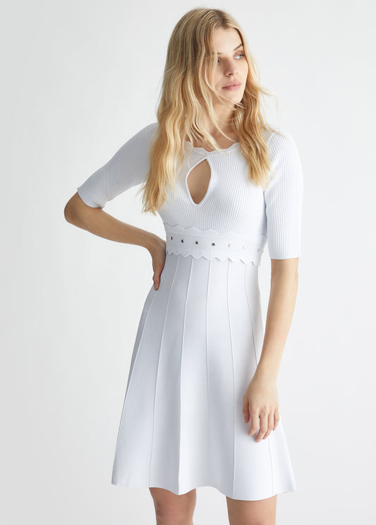 Liu Joe White Dress with Studs