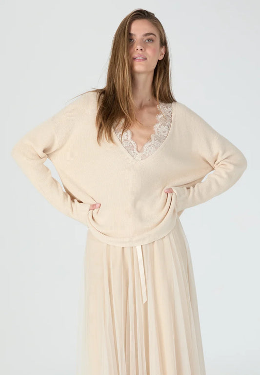 Marc Aurel Sweater with Lace