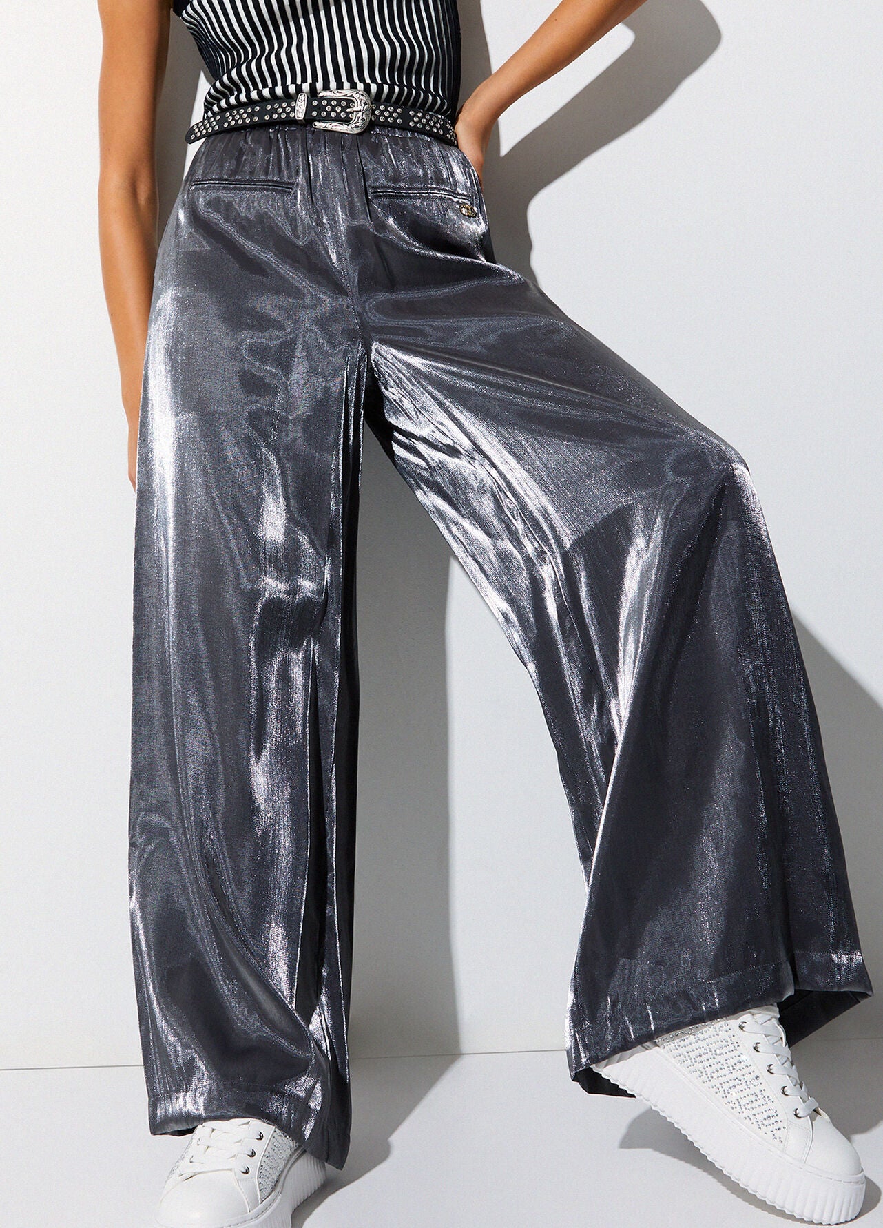 Liu Jo Laminated Flare Trouser
