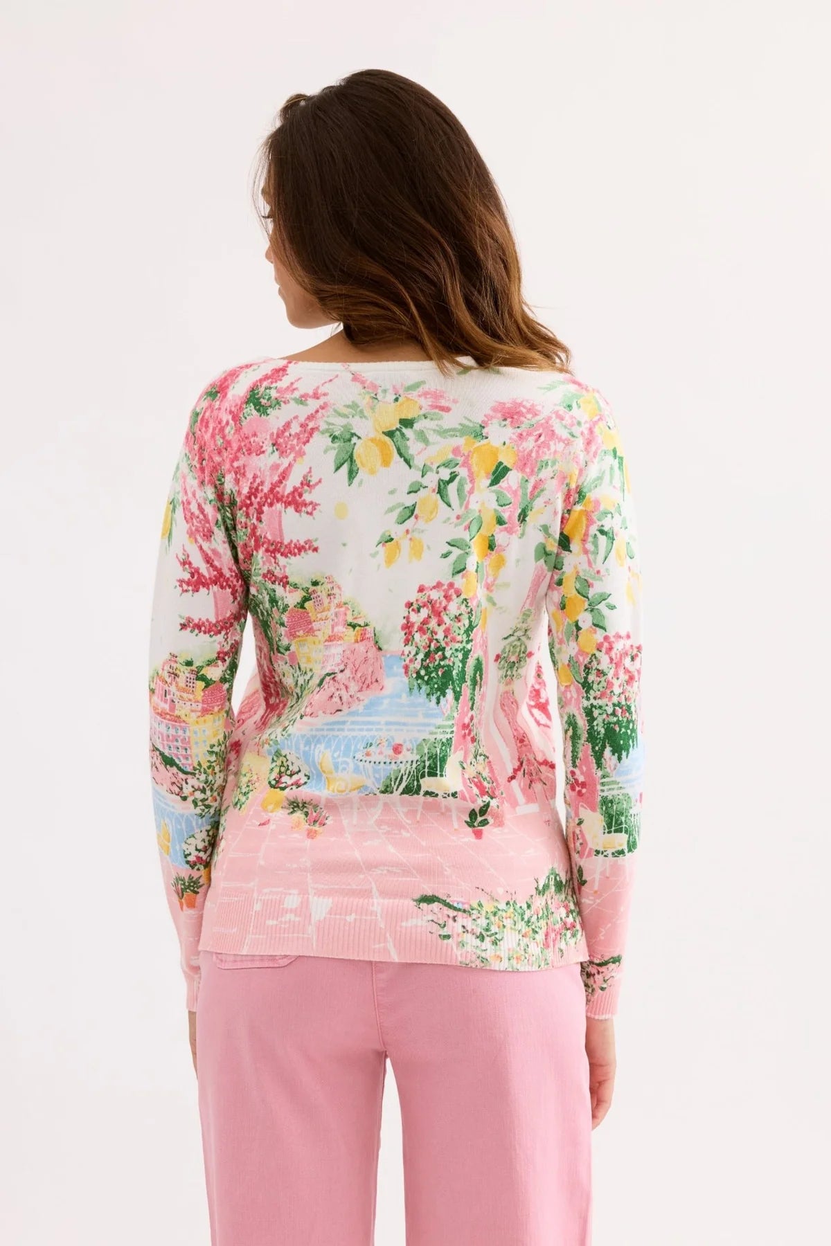 Leo & Ugo Landscape Print Sweater