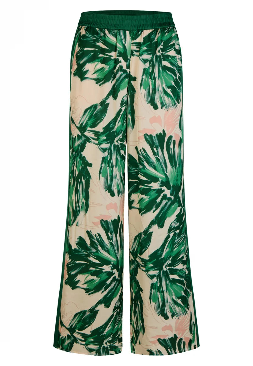 Marc Aurel Leaf Satin Pant