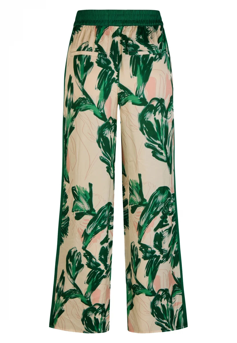 Marc Aurel Leaf Satin Pant