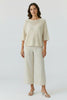 Oui Linen Crop Pant