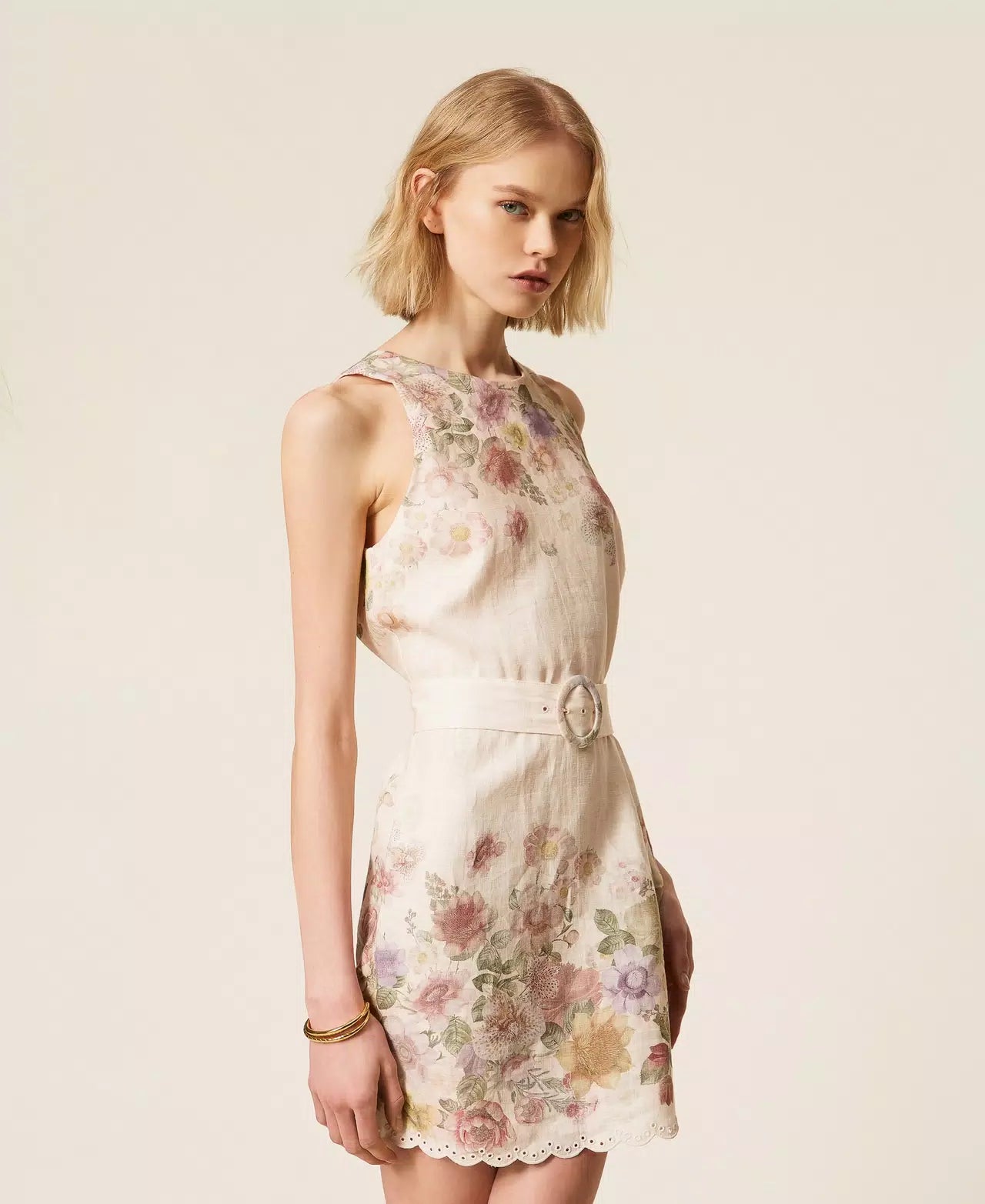 Twinset Floral Linen Dress