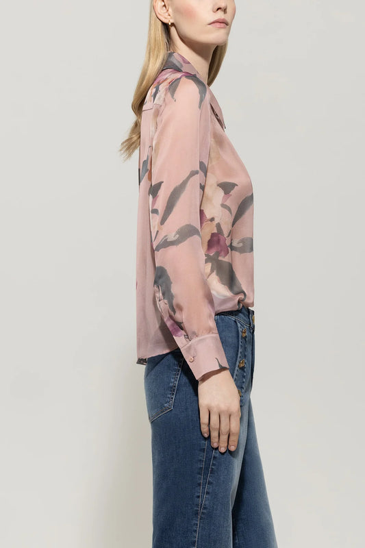 Luisa Cerano Floral Silk Blouse