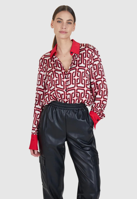 Marc Aurel Chain Print Blouse