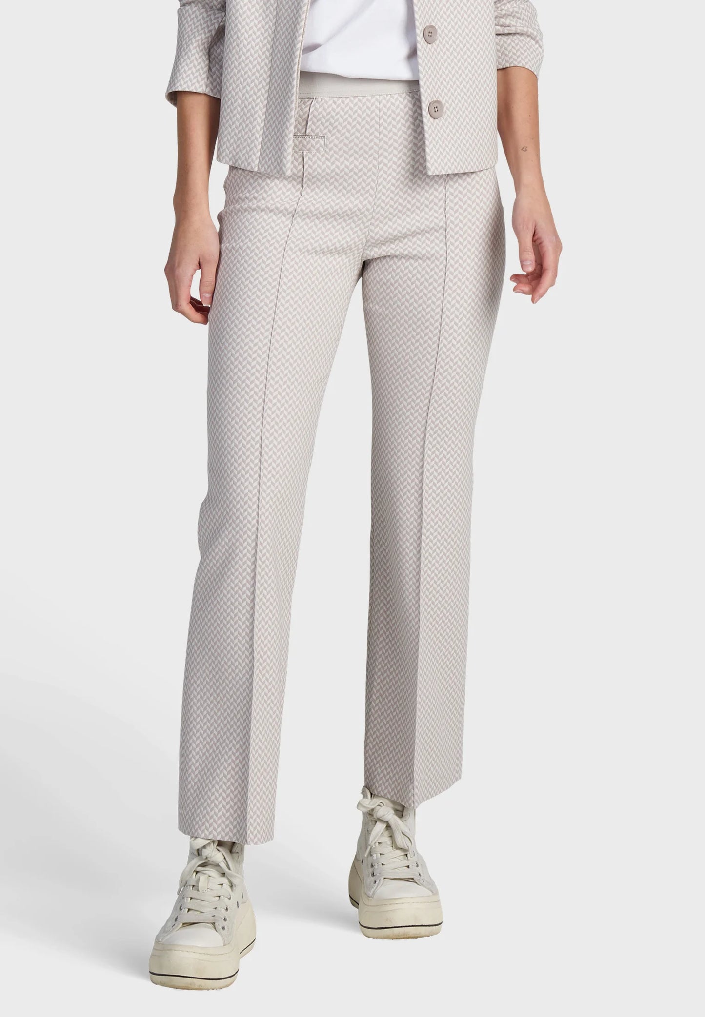 Marc Aurel Tonal Jacquard Kick Flare Pant