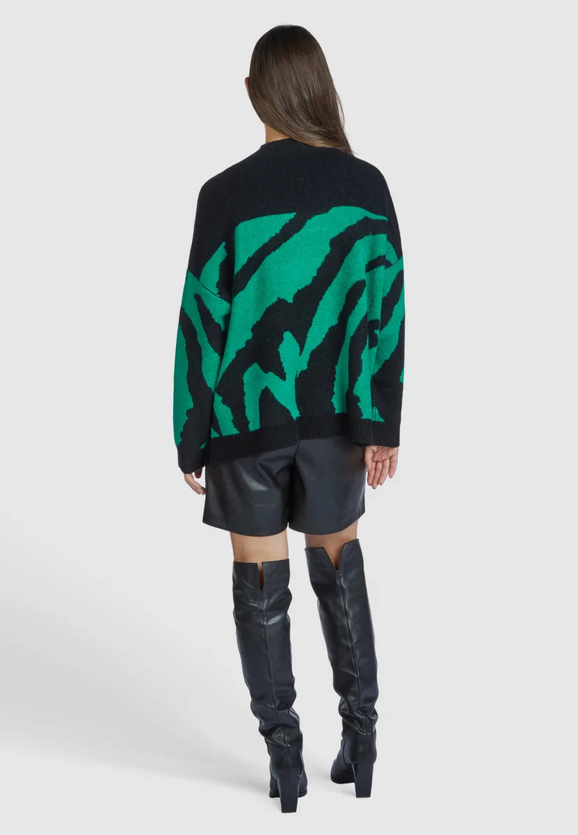 Marc Aurel Modern Zebra Print Sweater