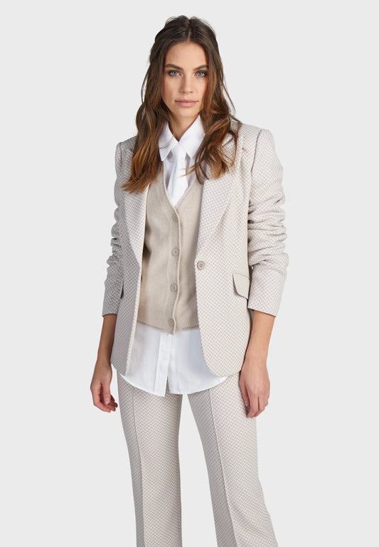 Marc Aurel Tonal Jacquard Blazer