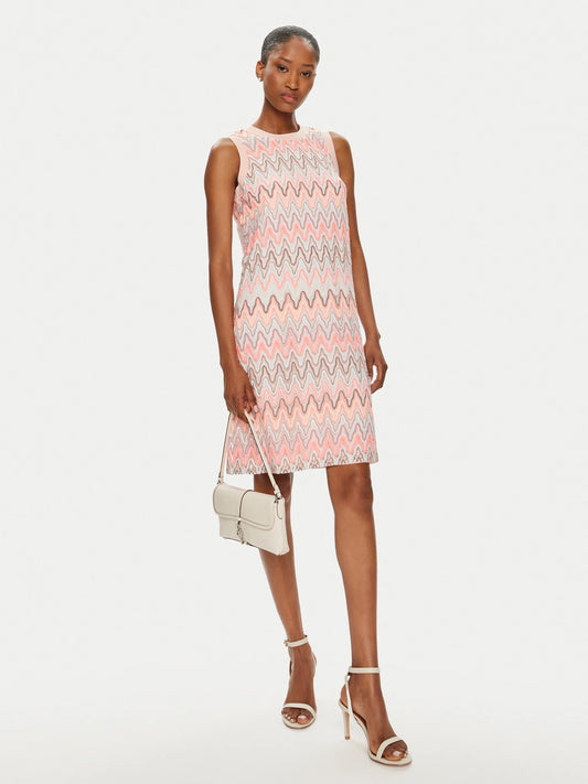 Marc Aurel Short Dress in Zig Zag Lace