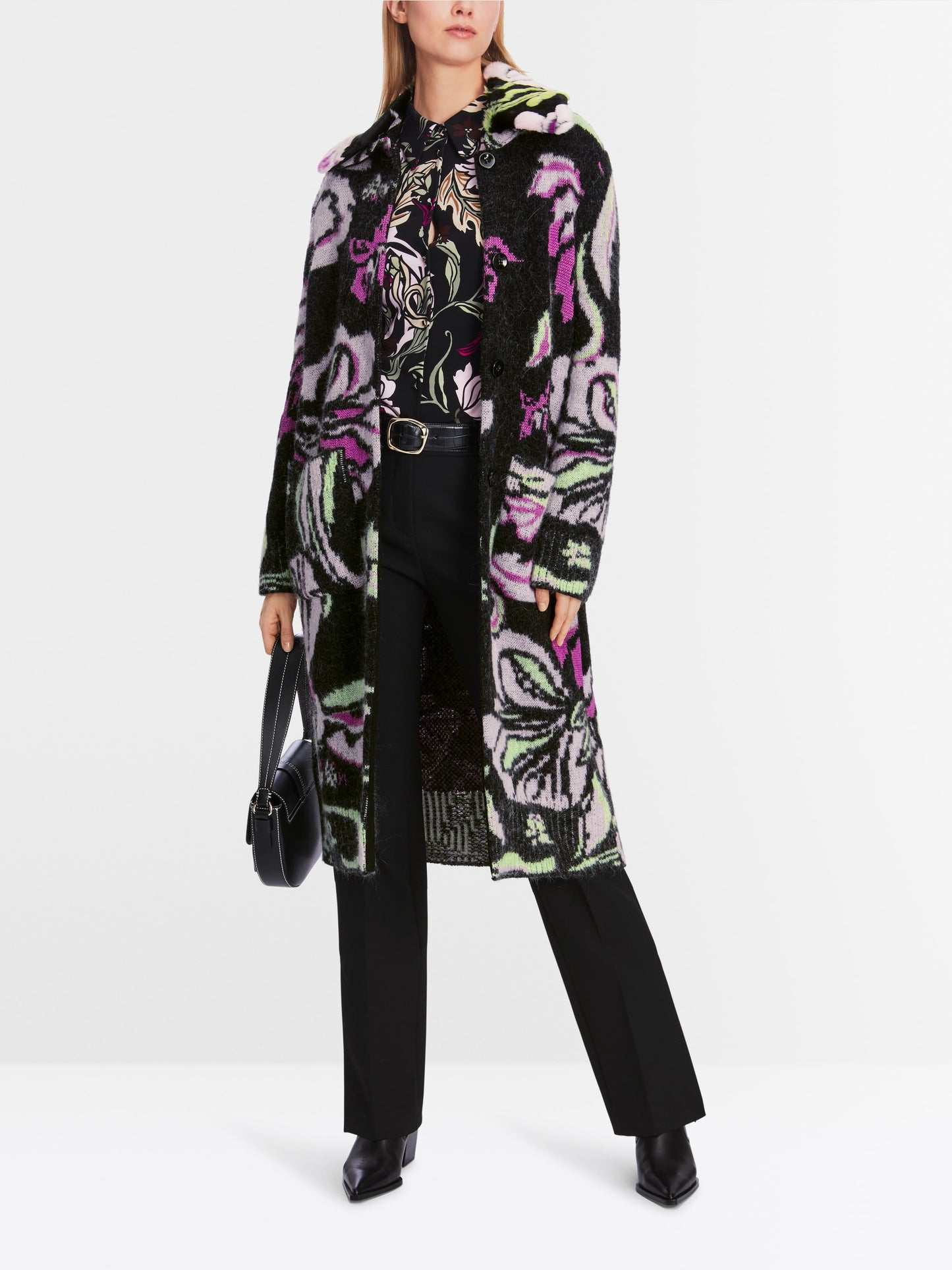 Marc Cain Floral Print Sweater Jacket