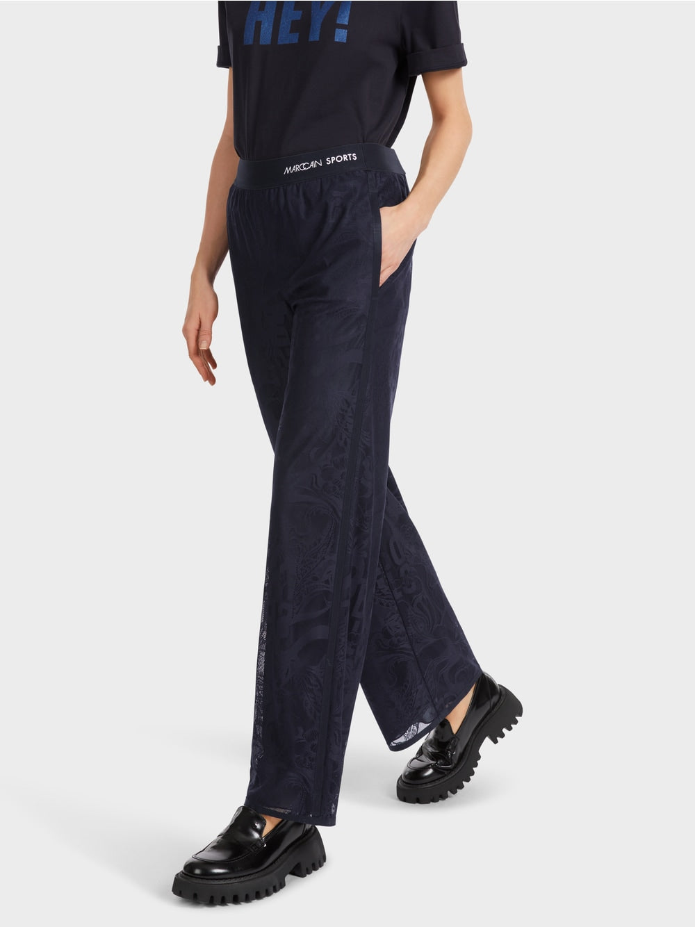 Marc Cain Welby Pant in Tulle Lace