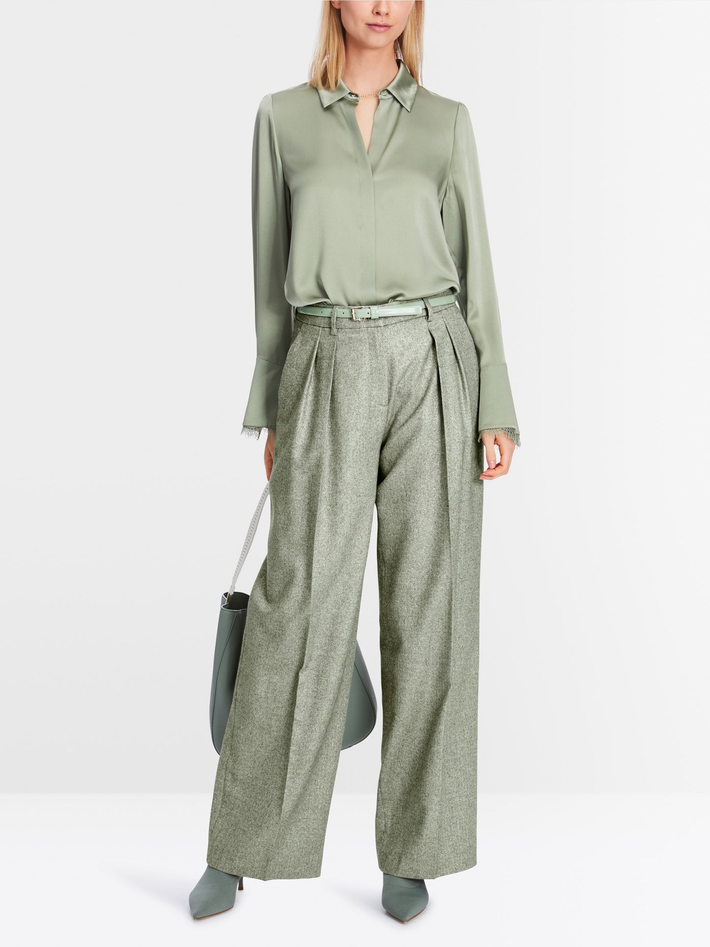 Marc Cain Wide Leg Herringbone Pant