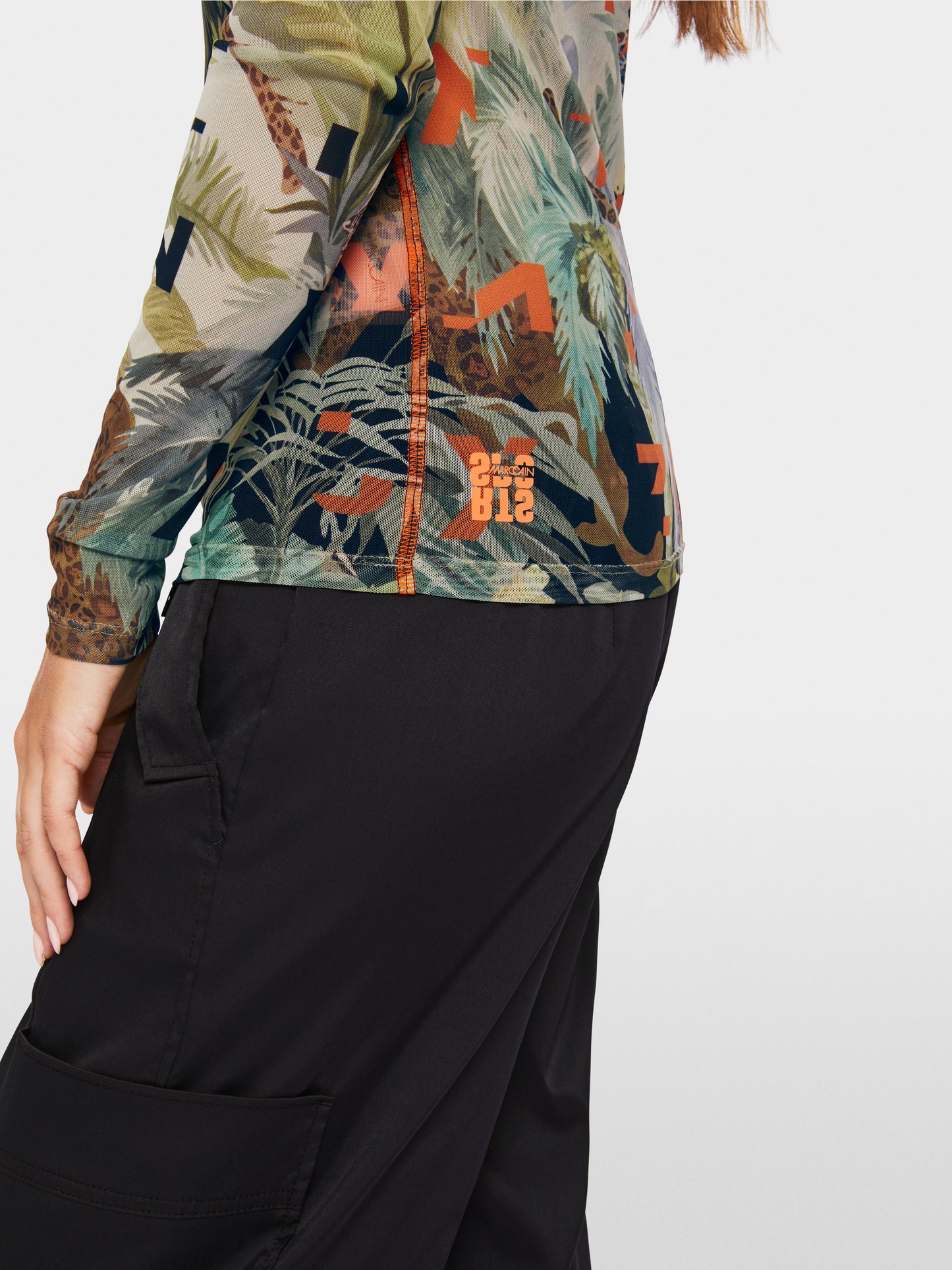 Marc Cain Sports Mesh Printed Top