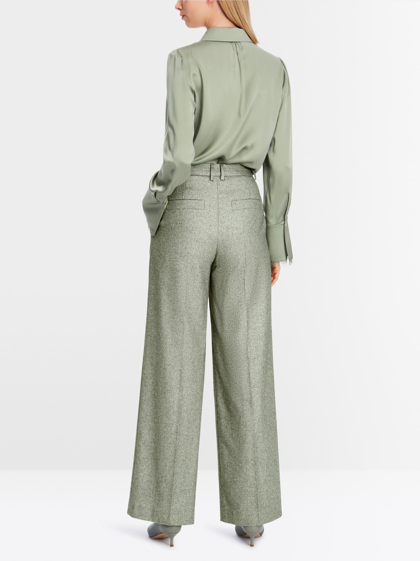 Marc Cain Wide Leg Herringbone Pant