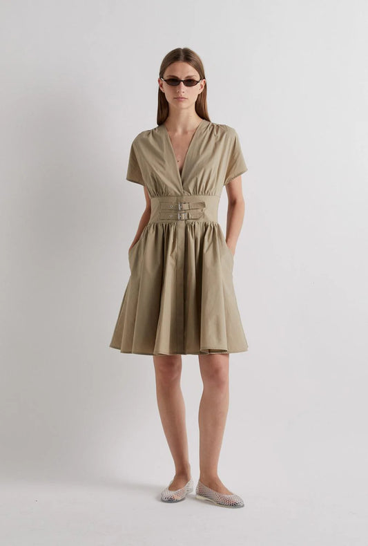 Meimeij Short Dress Belted Waist