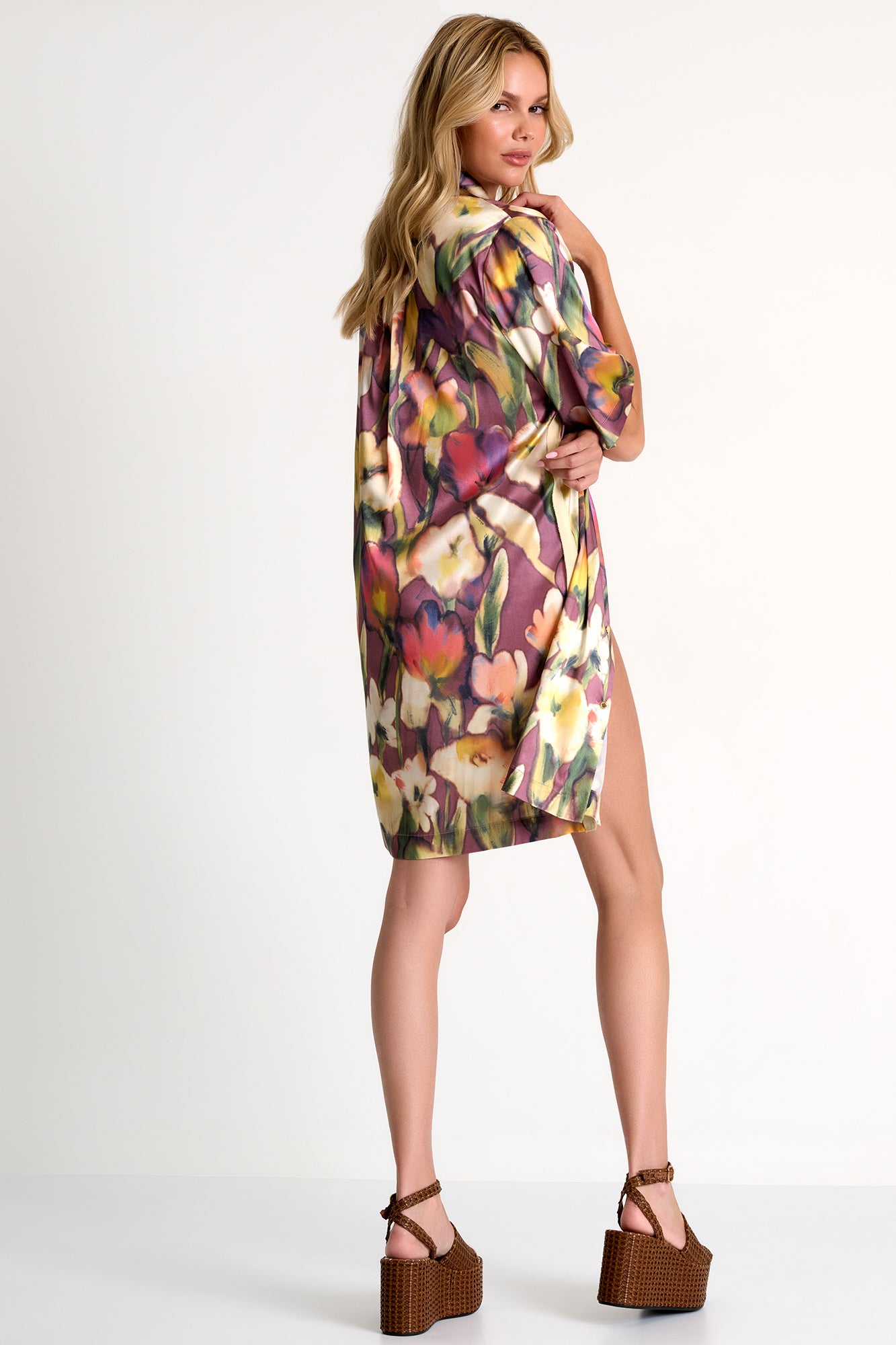 Shan Magnolia Long Silk Shirt