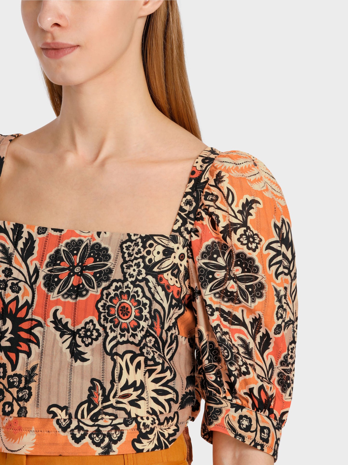 Marc Cain Cropped Flower Blouse