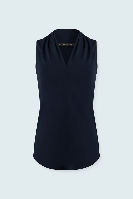 Iris Setlakwe Pleated V-Neck Top