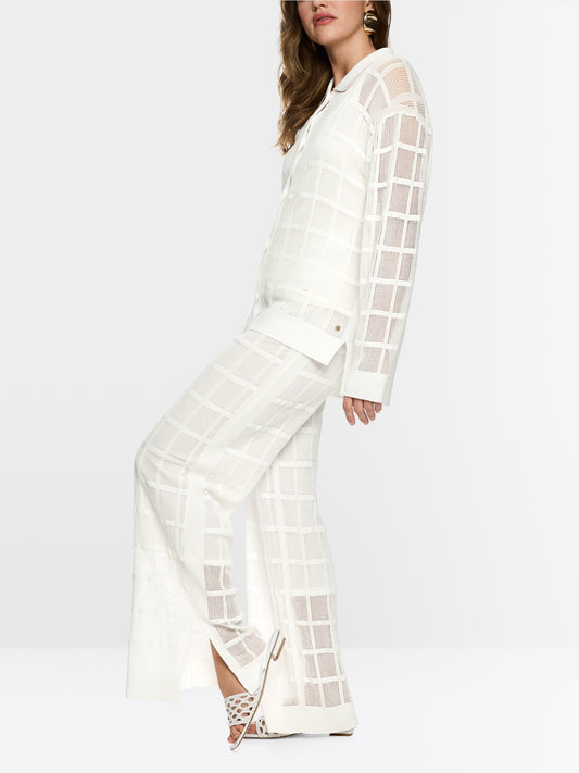Marc Cain Cardigan with Openwork Pattern