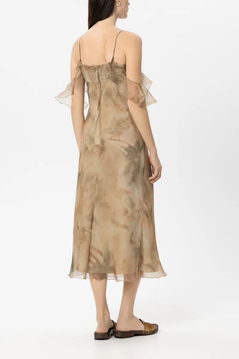 Luisa Cerano Floral Organza Dress