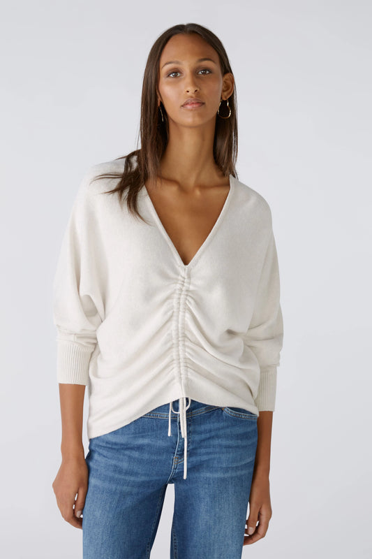 Oui Sweater with Batwing Sleeves