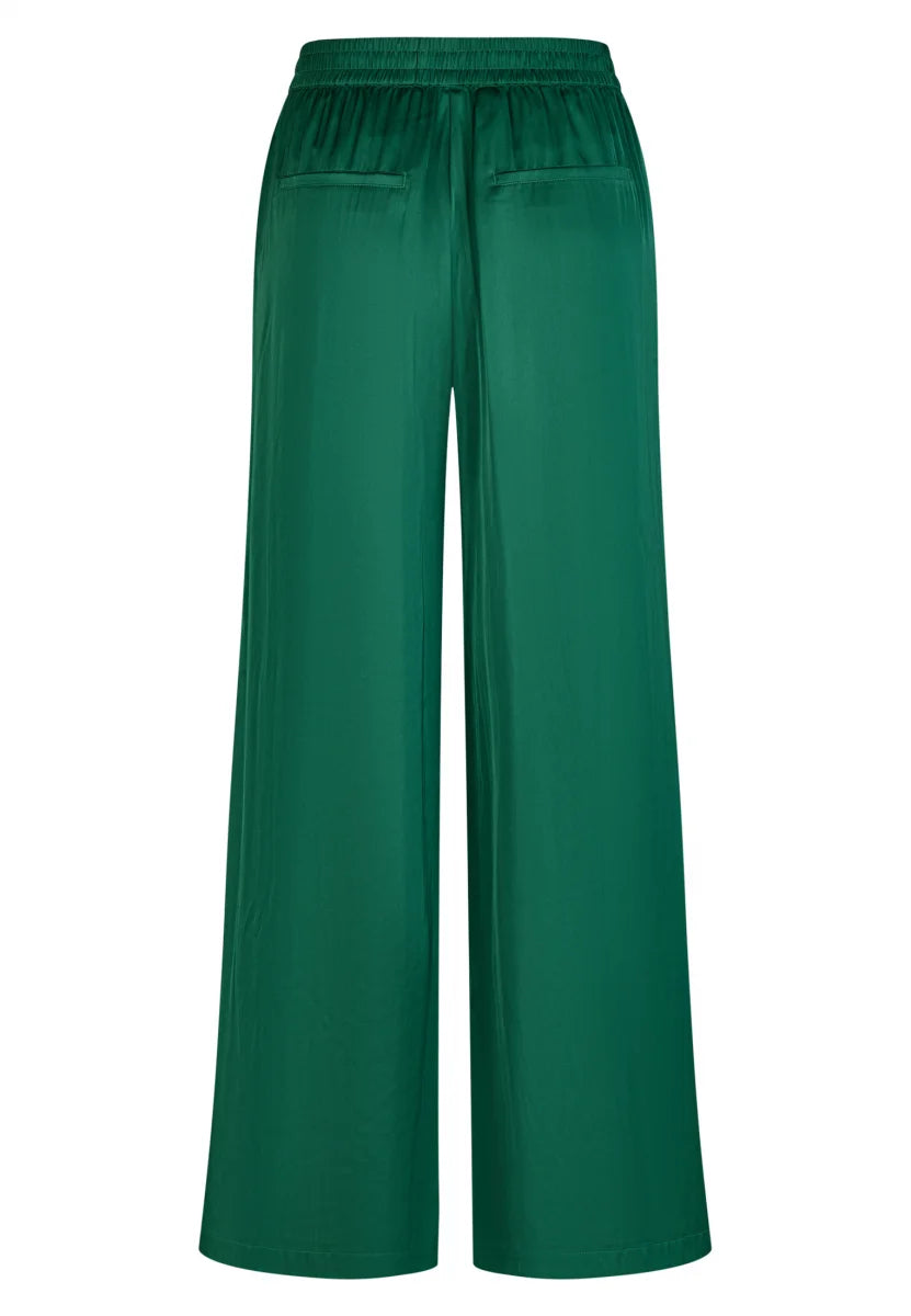 Marc Aurel Emerald Satin Pant