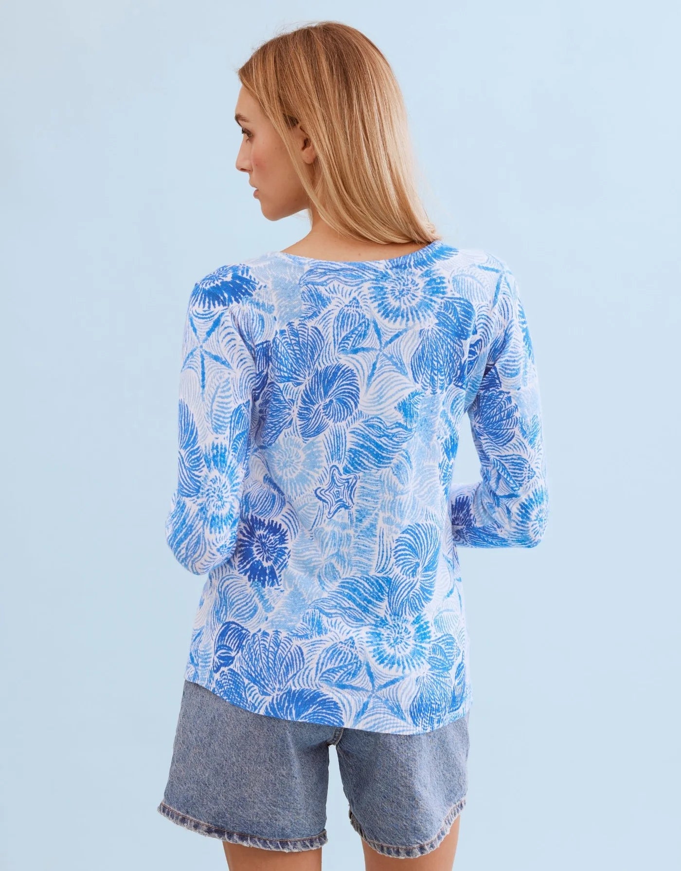 Leo & Ugo Blue Print Sweater