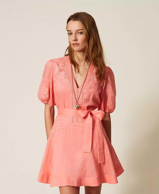 Twinset Short Ramie Dress