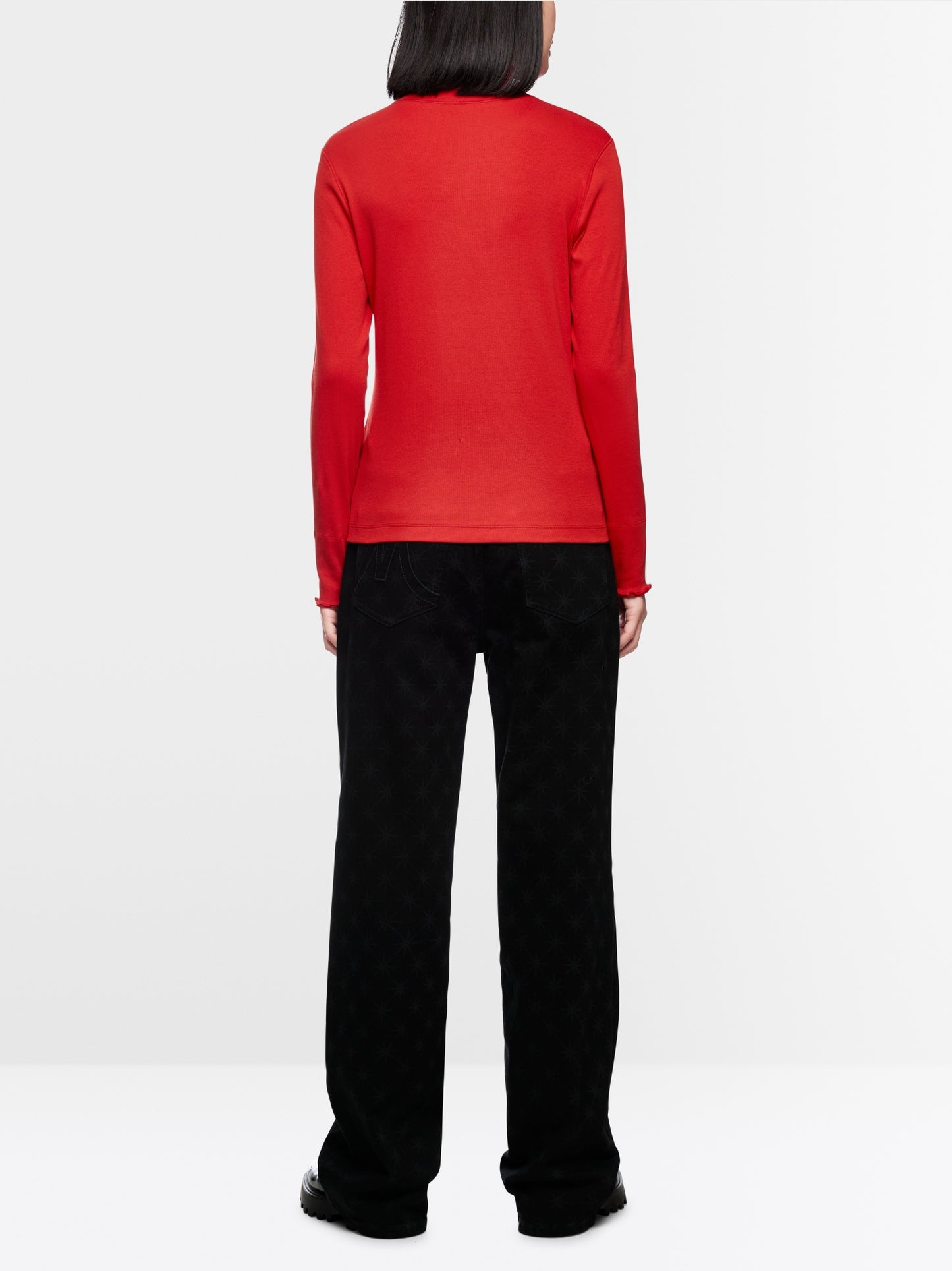Marc Cain Red Cotton Turtleneck