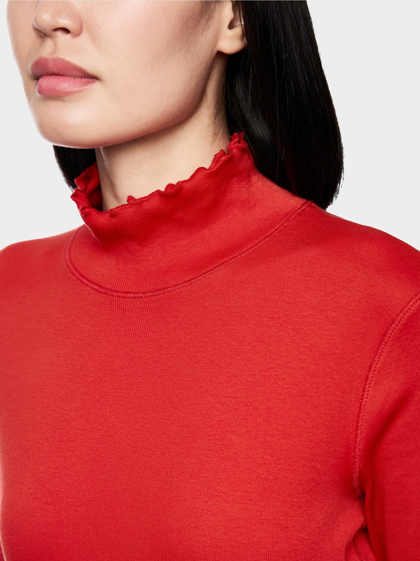 Marc Cain Red Cotton Turtleneck