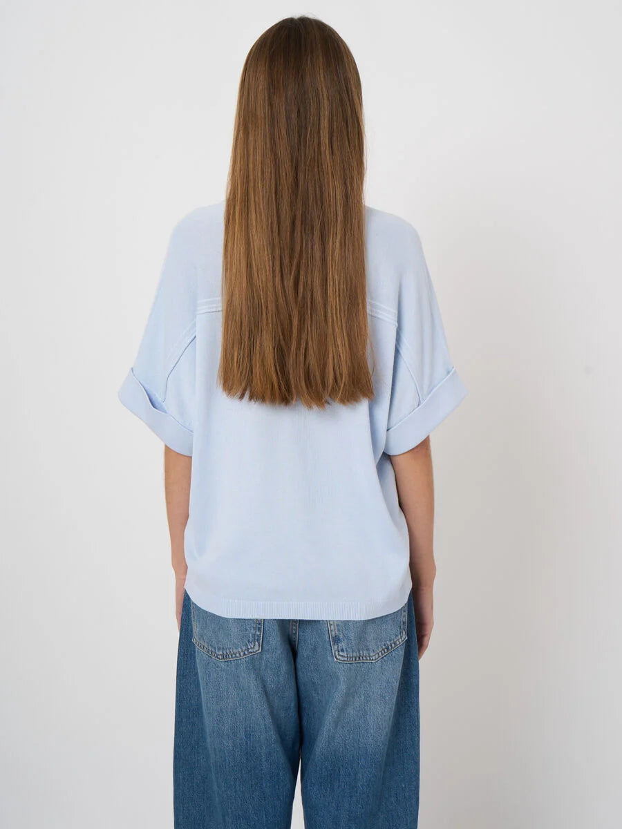 Repeat V-Neck Botton Up Knit Sweater